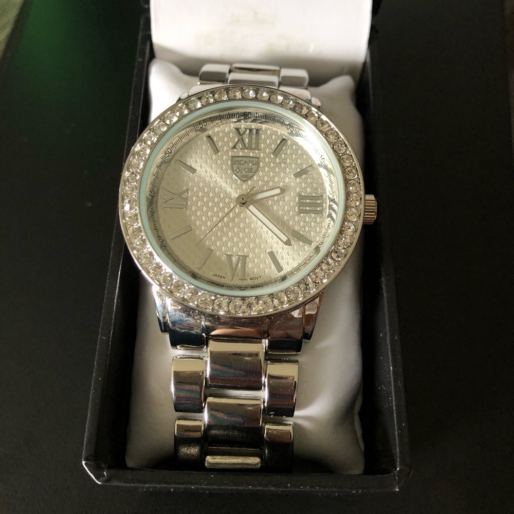 Silver Rhinestoned Picard & Cie Watch
